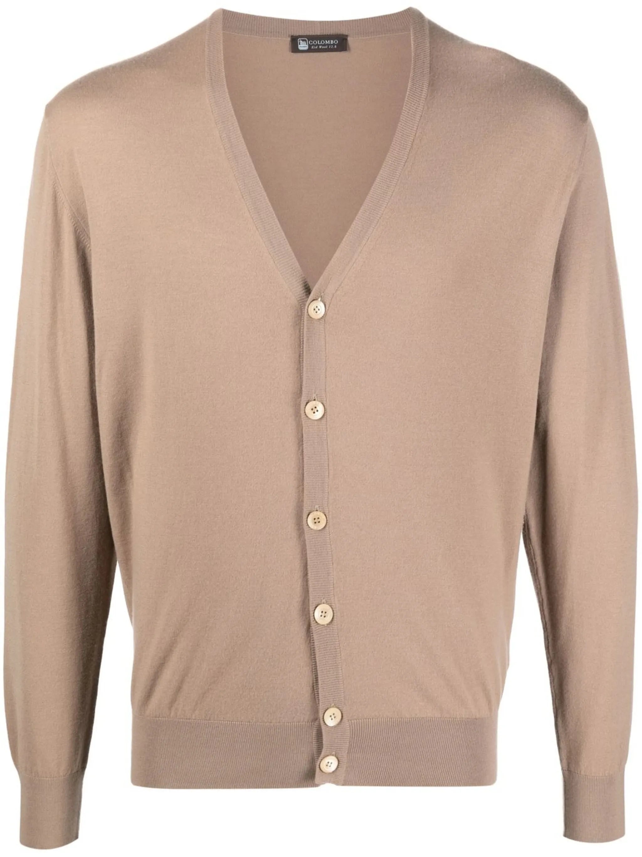 Camel Kid Wool Botton Cardigan