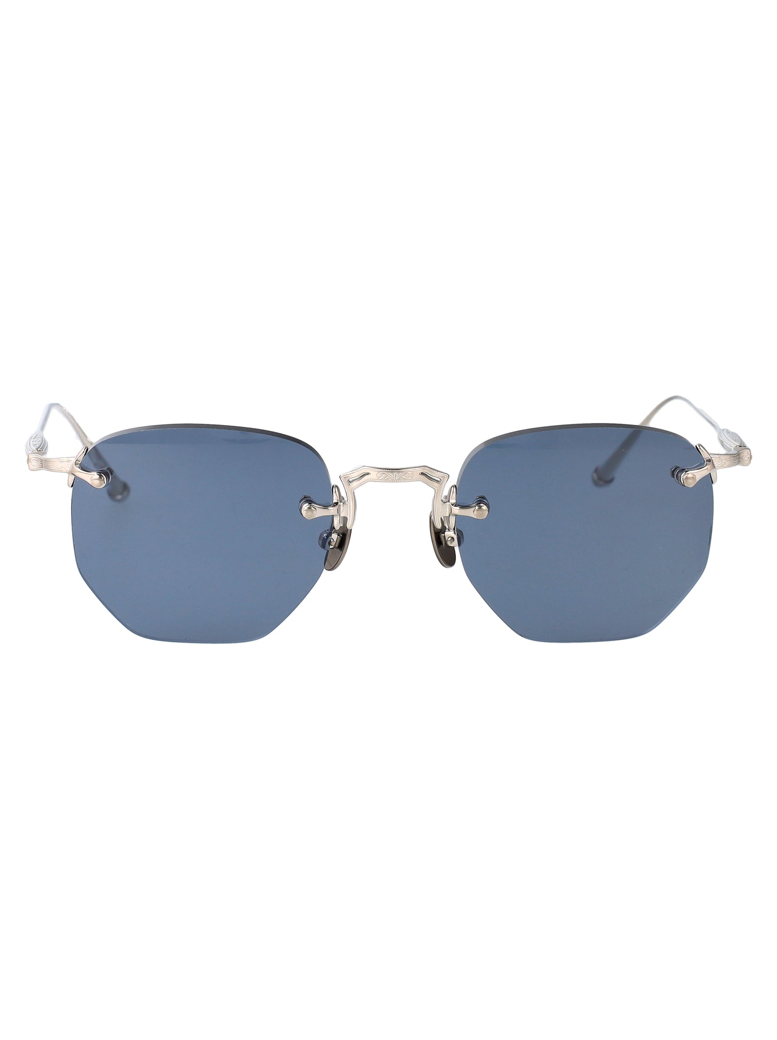 Palladium White Cobalt Blue Metal Sunglasses