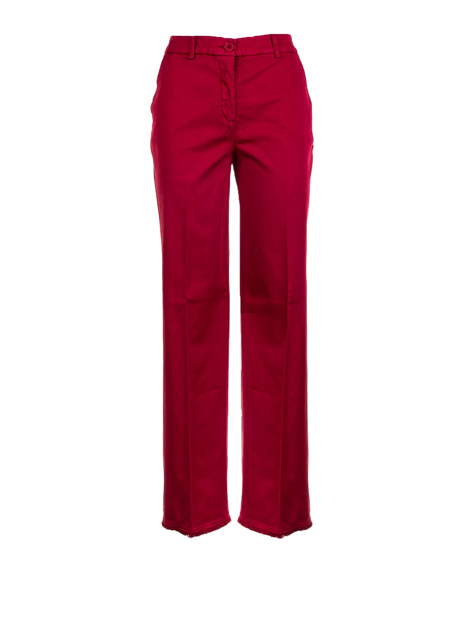High-Waisted Raspberry Trousers