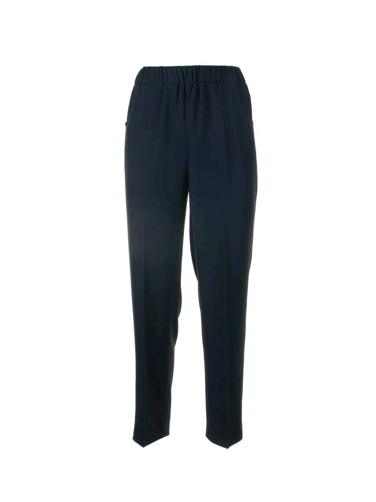 Navy Blue Elastic Trousers