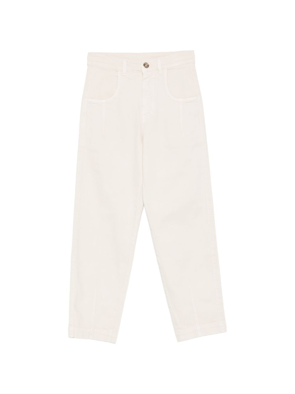 Sand Beige Cotton Trousers