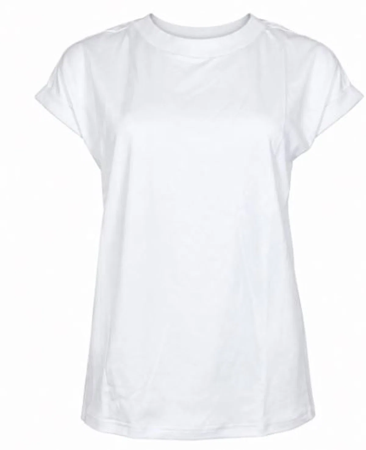 White Cotton Crew Neck T-Shirt