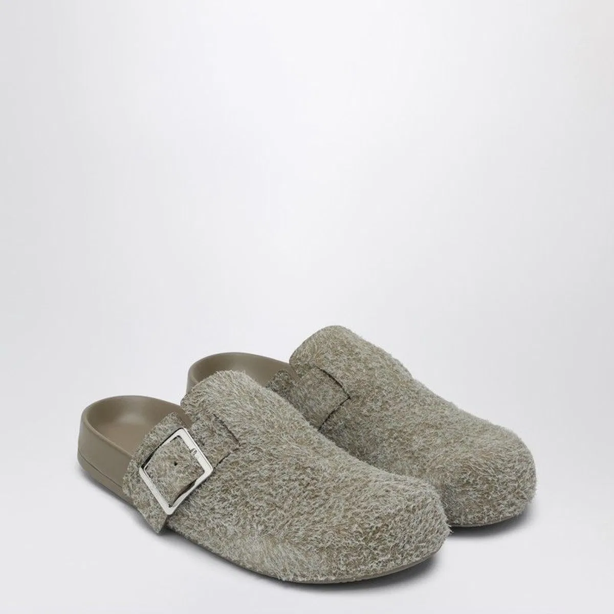 Ease Buckle Mule In Khaki Green