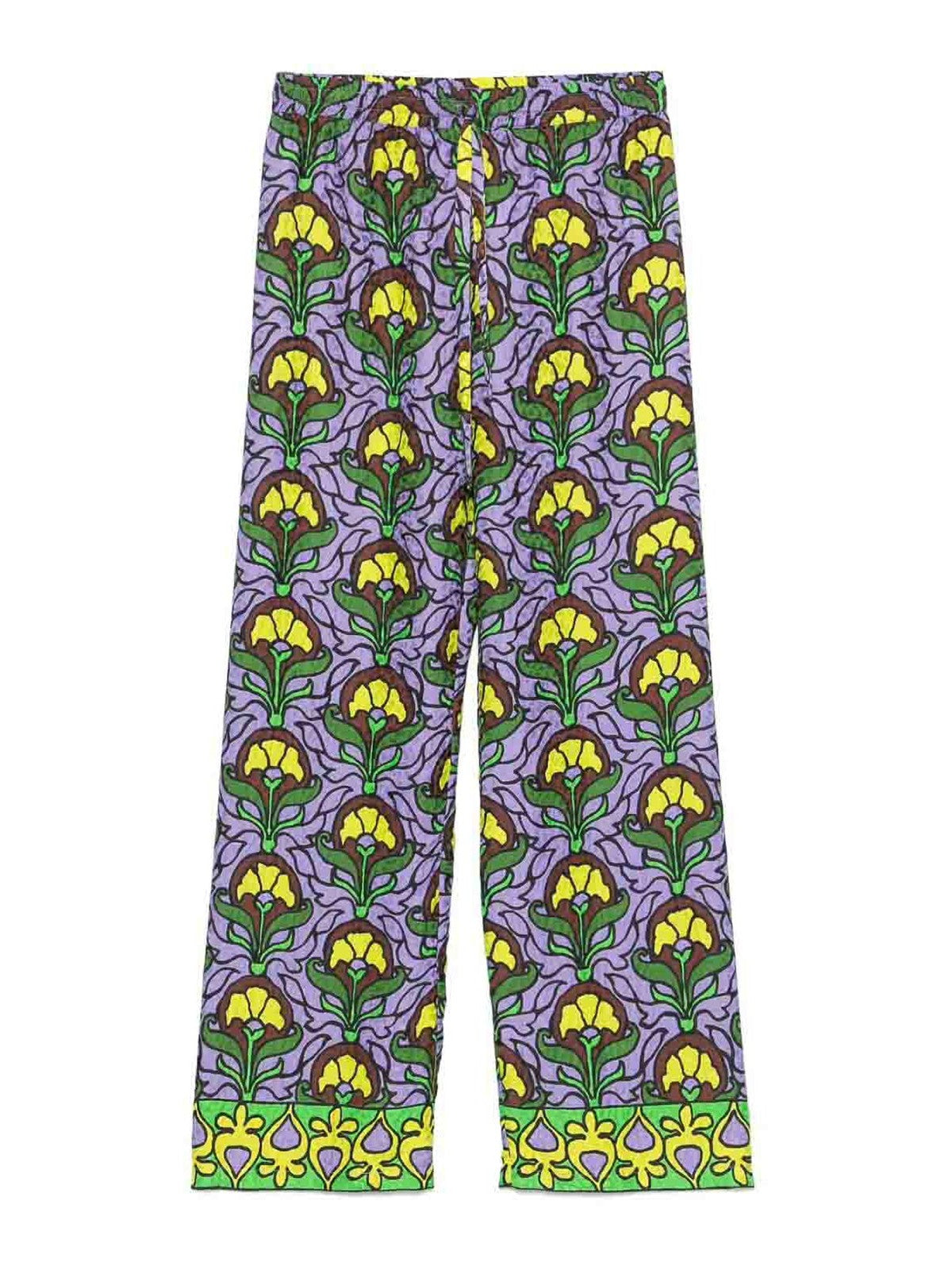 Purple Silk Pants