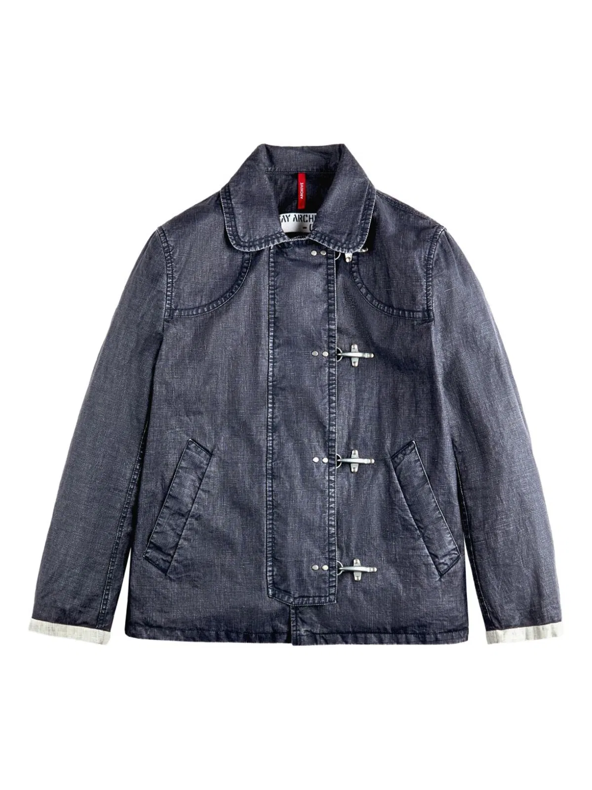 Fay Blue Wool Classic-collar Jacket In Pattern