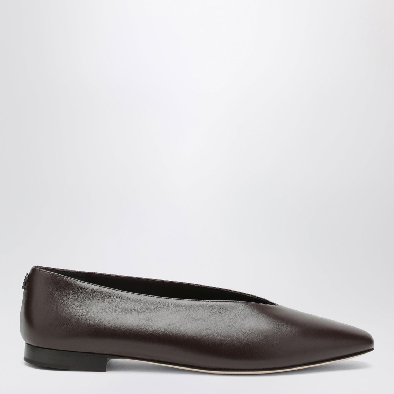 Chocolate Leather Margot Ballet Flats
