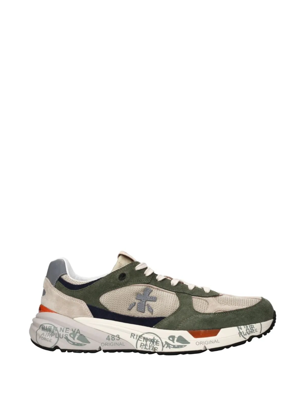 Olive Green Lace-Up Flat Shoes