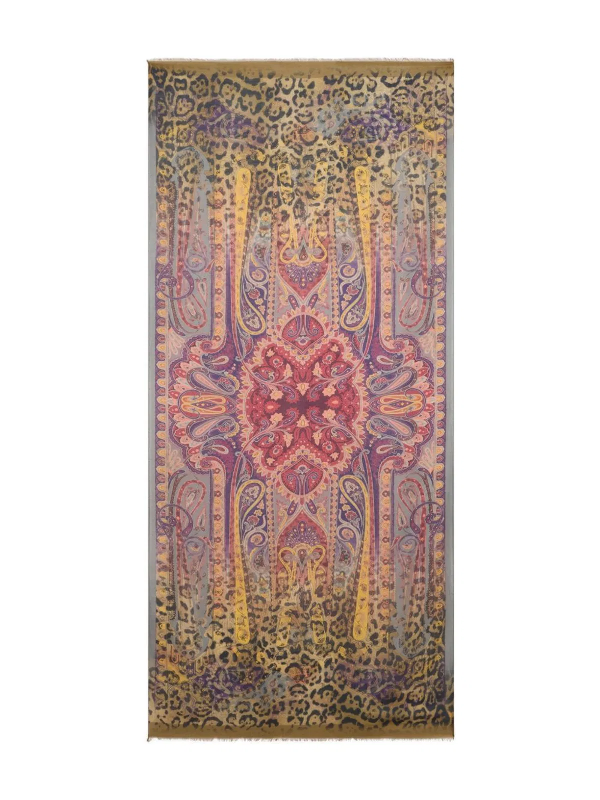Etro Animal-pattern Scarf In Brown