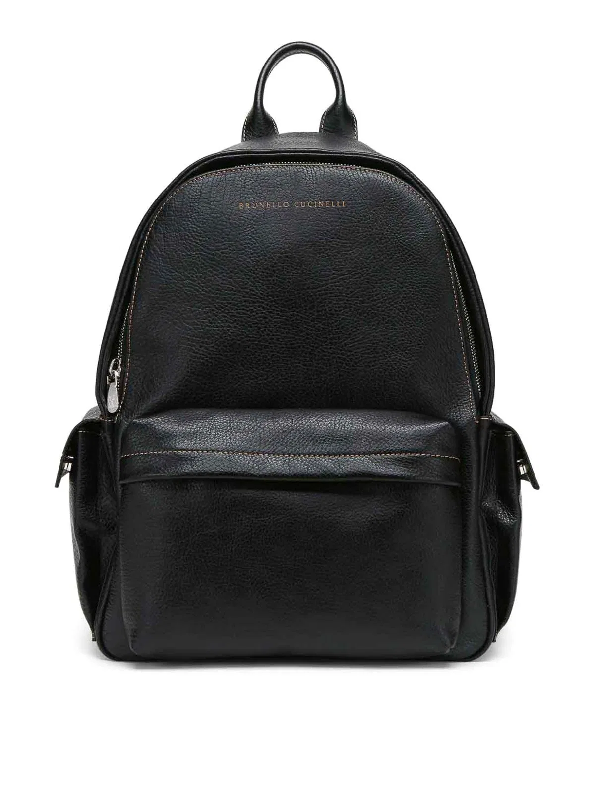 Black Calfskin Leather Backpack