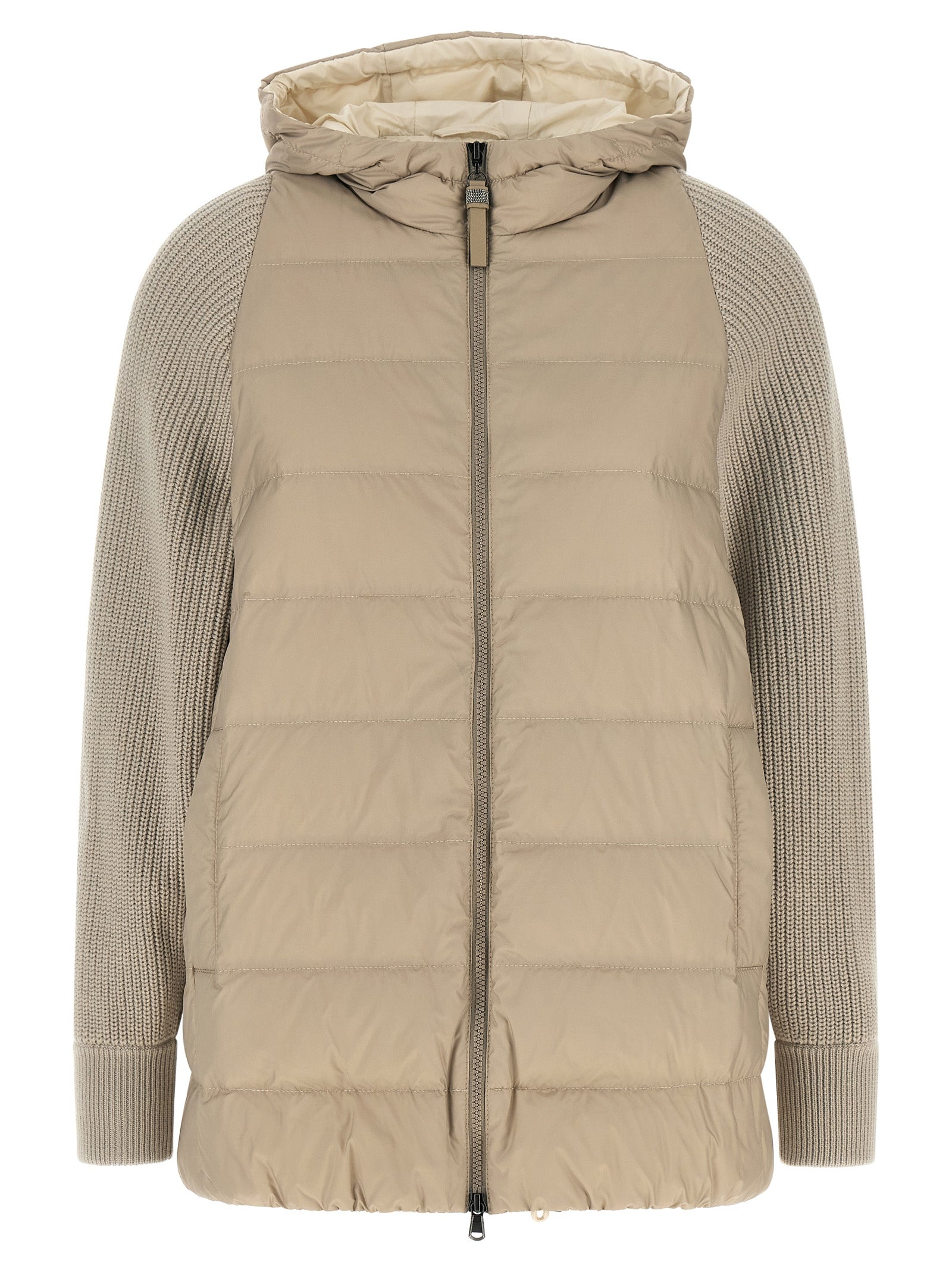 'Shiny Zipper Pull' Down Jacket