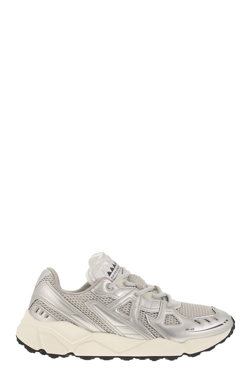 Leather And Fabric Trainers
