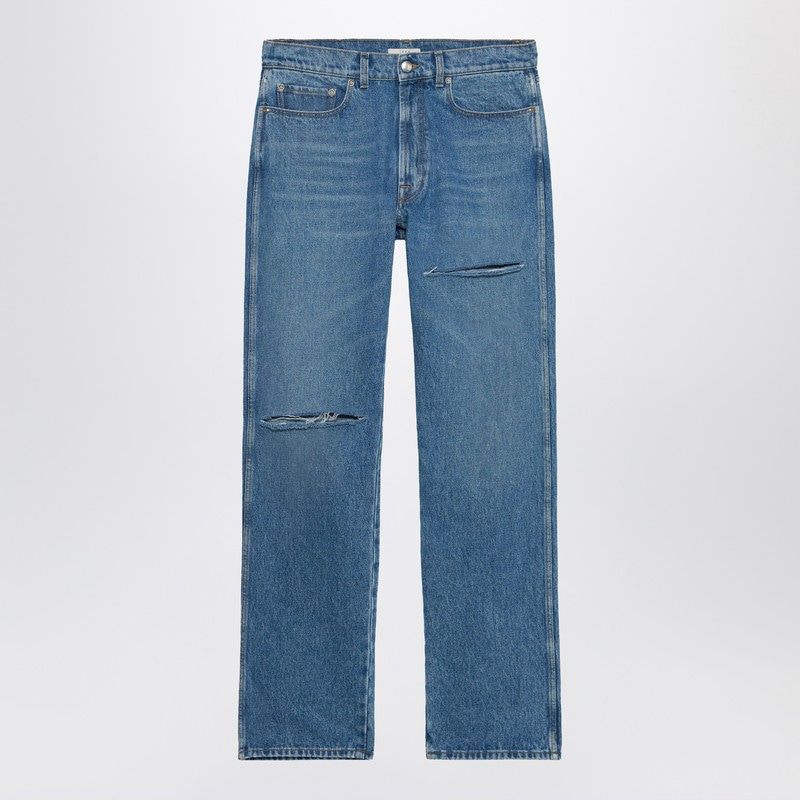 Regular Denim Pants Blue