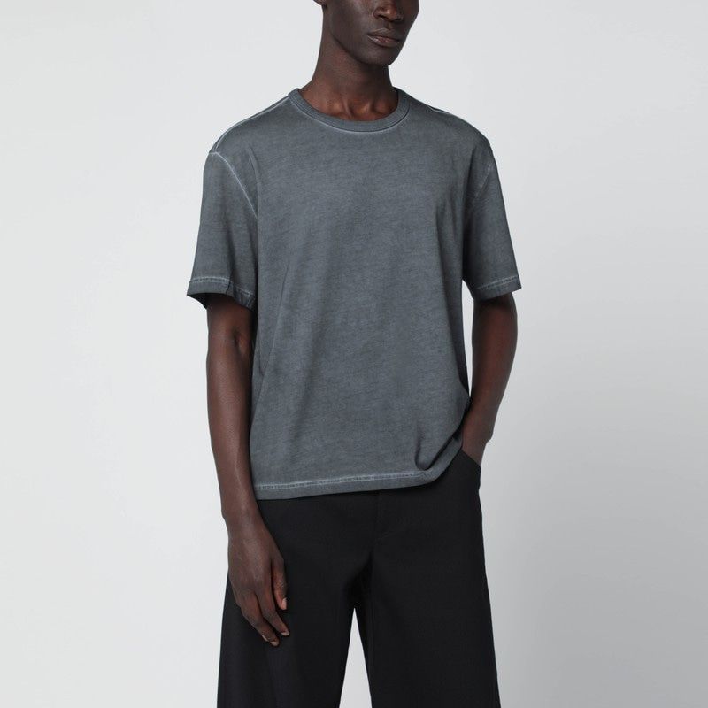 Séfr Mauro Black Washedeffect Tshirt In Organic Cotton