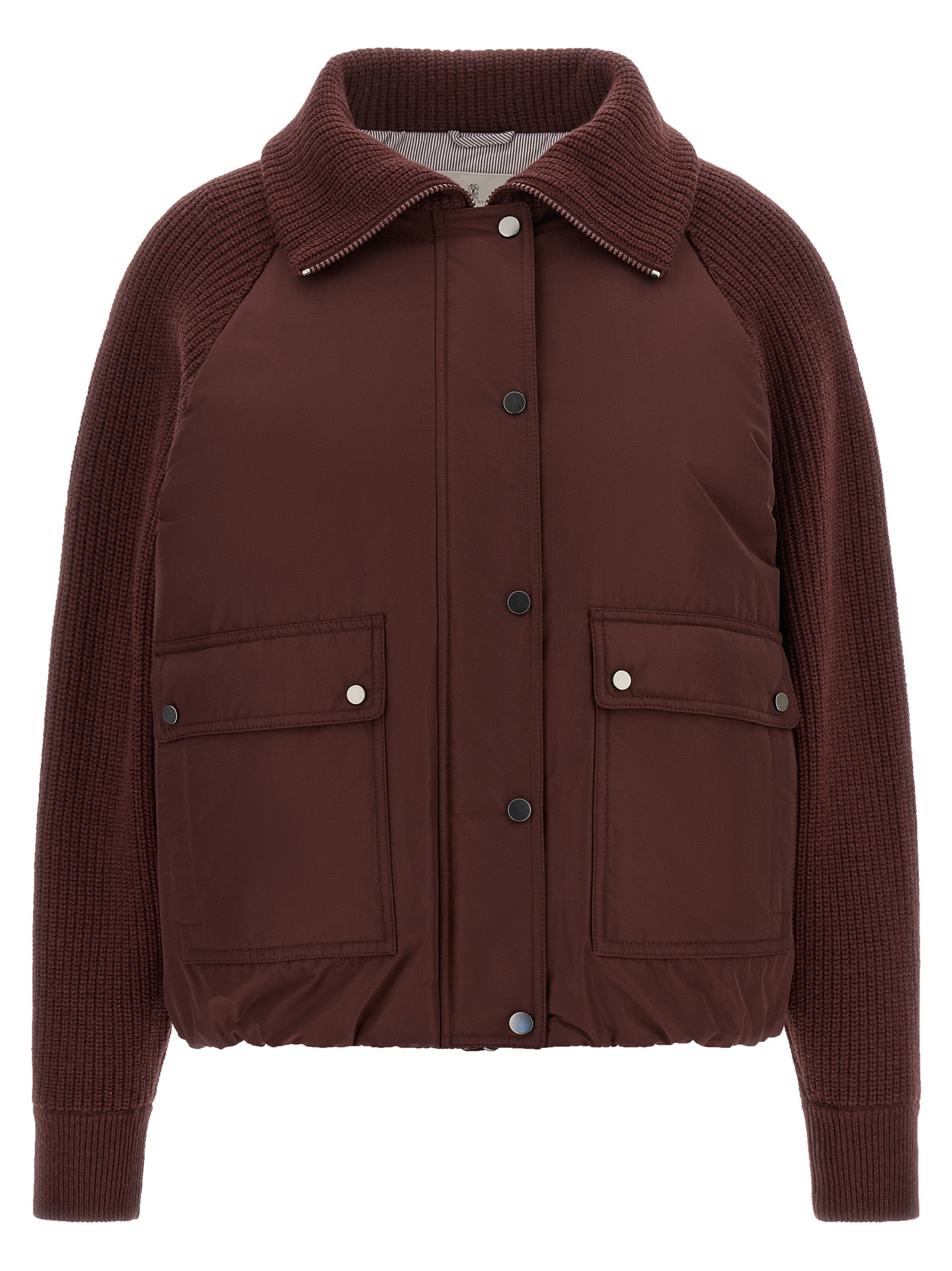 'Shiny Zipper Pull' Down Jacket