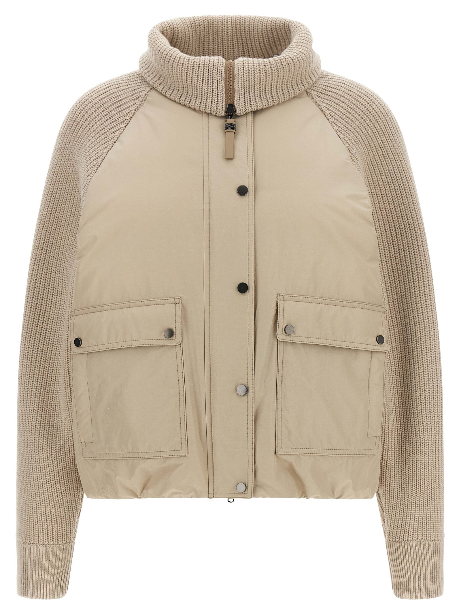 Knit Insert Down Jacket