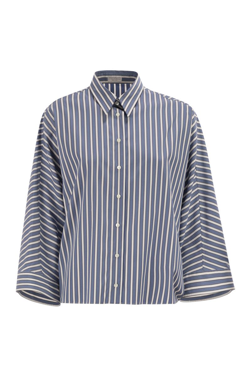 Vertical Striped Cotton Shirt