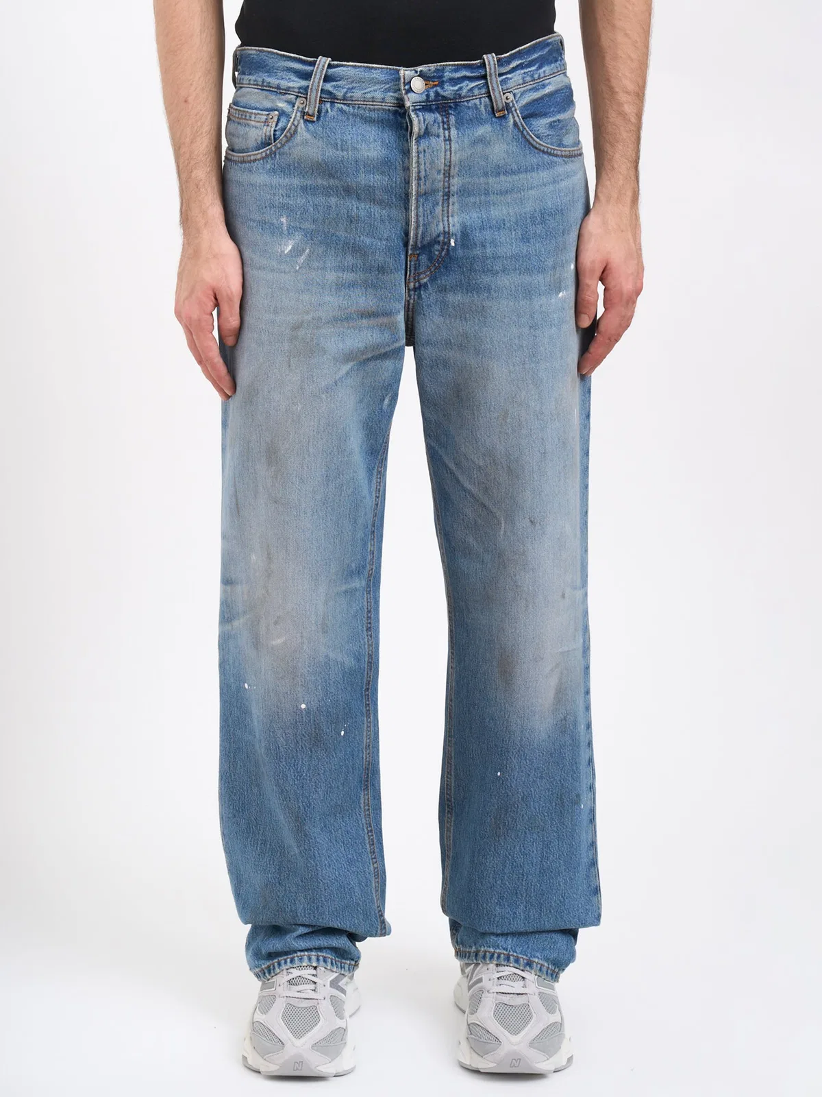 Haikure Logan Dive Splash Blue Denim Pants In Light Blue