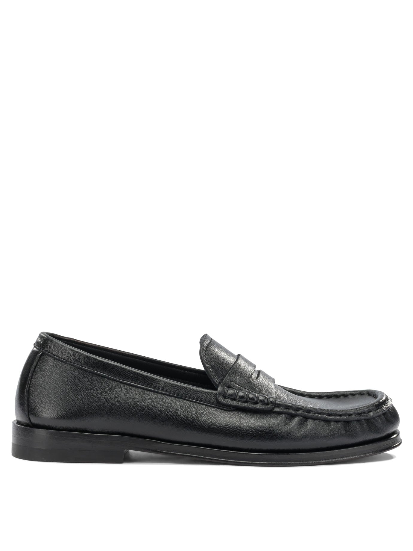 Black Nappa Loafers
