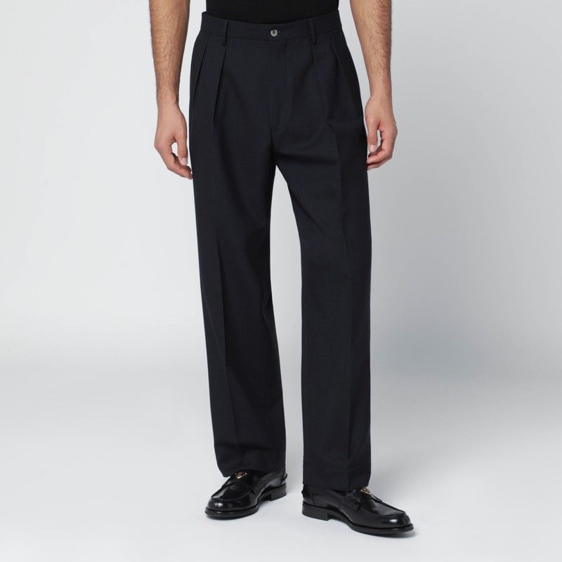 Navy Blue Wool Trousers