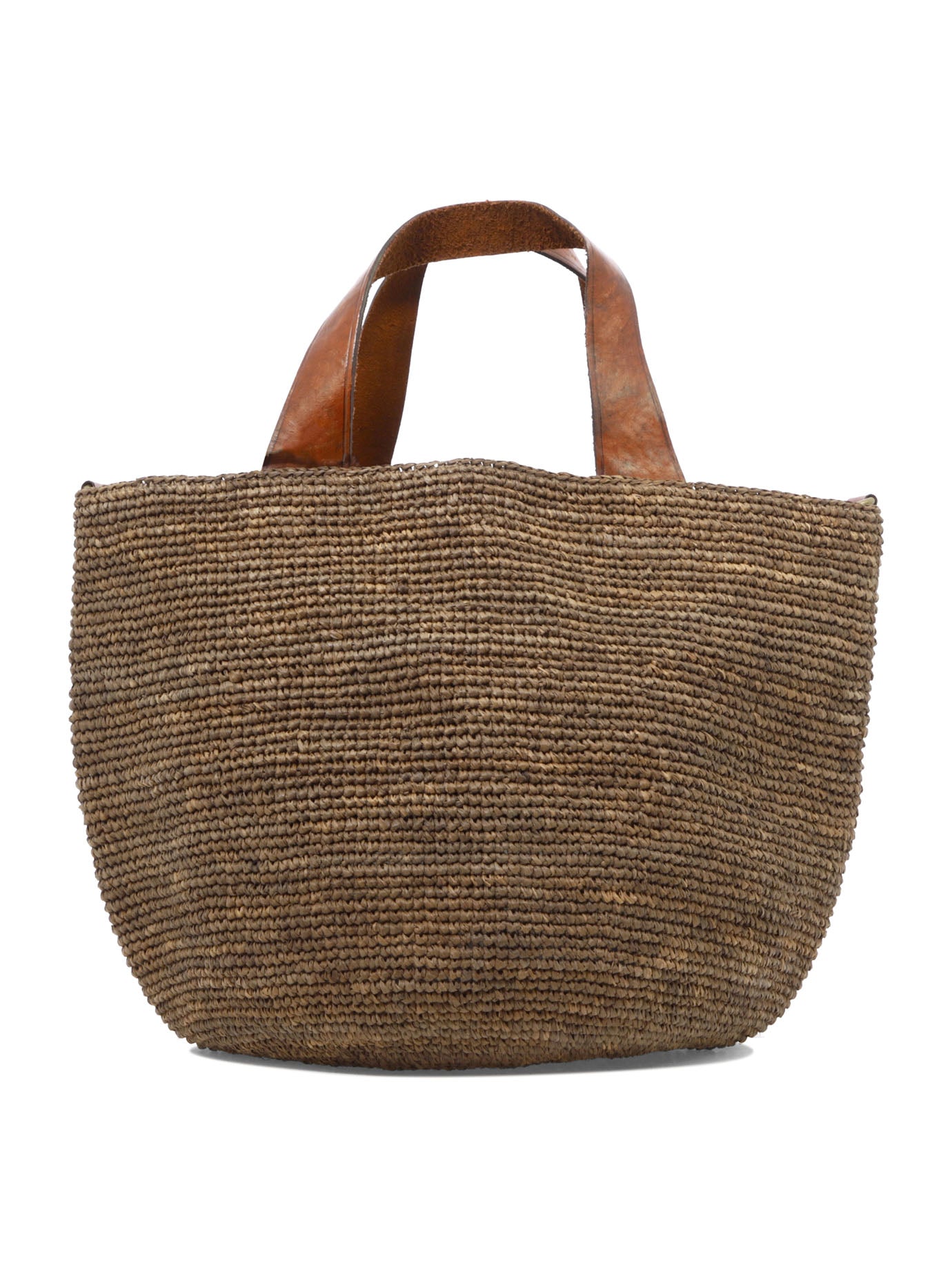 Mirozy Brown Raffia Handbag