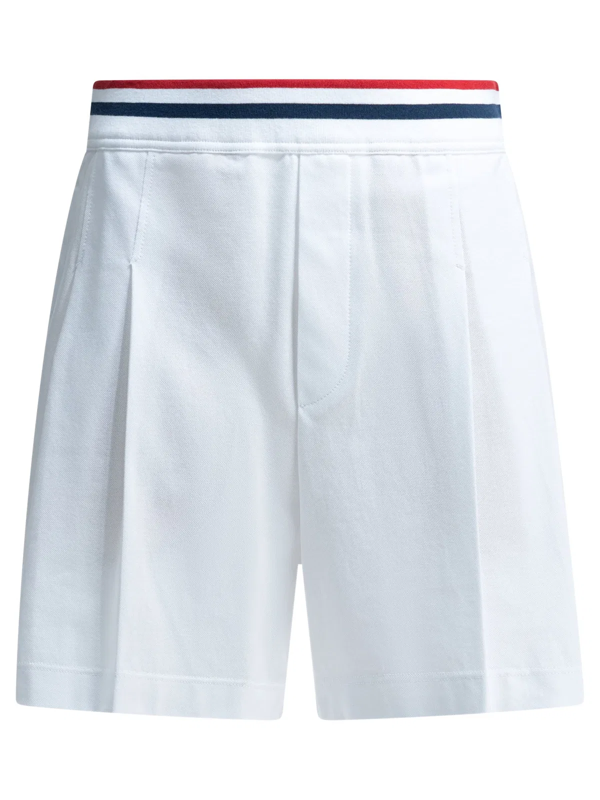 Formal White Cotton Shorts