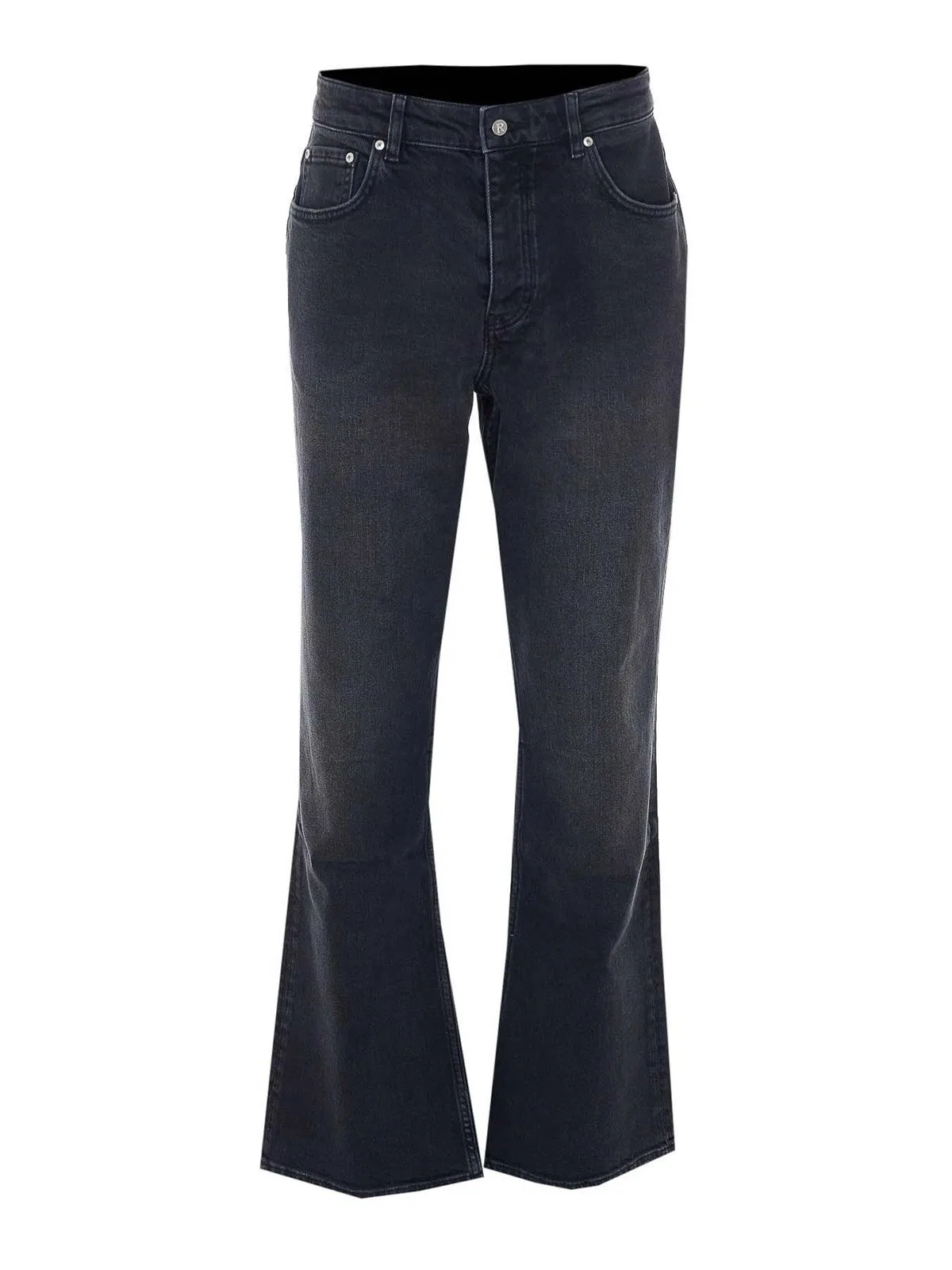 Aged Black Boot Cut Jeans
