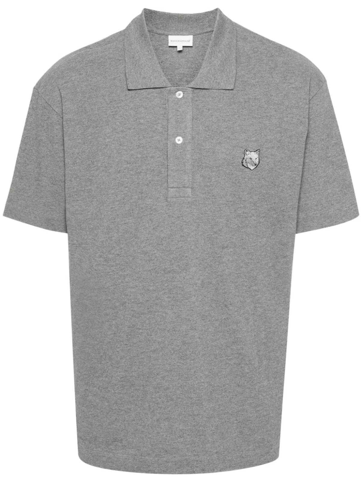 Maison Kitsuné Grey Polo With Logo