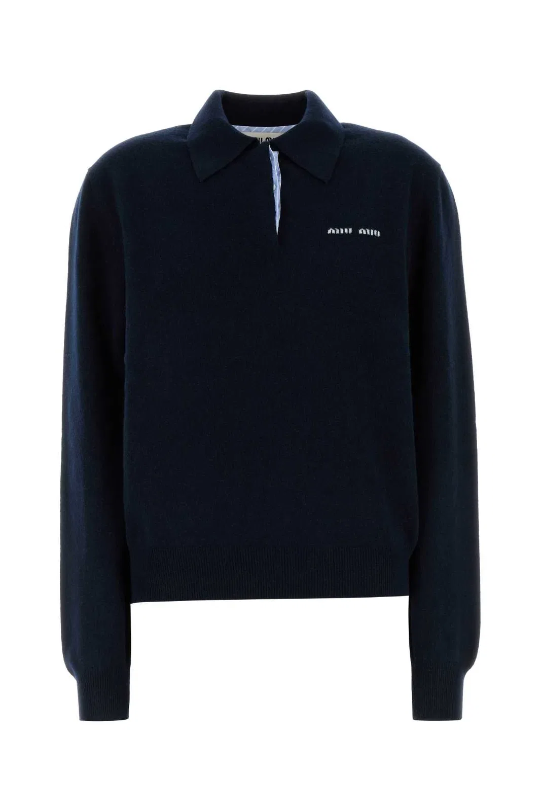 Midnight Blue Cashmere Polo Shirt