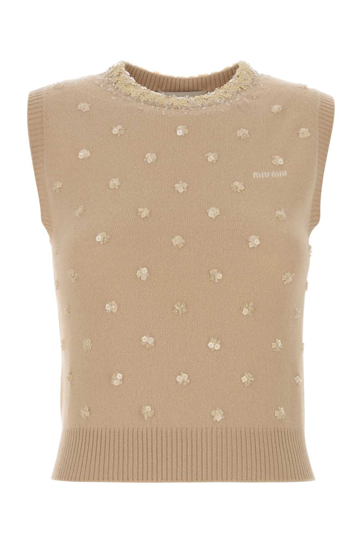 Sand Cashmere Vest