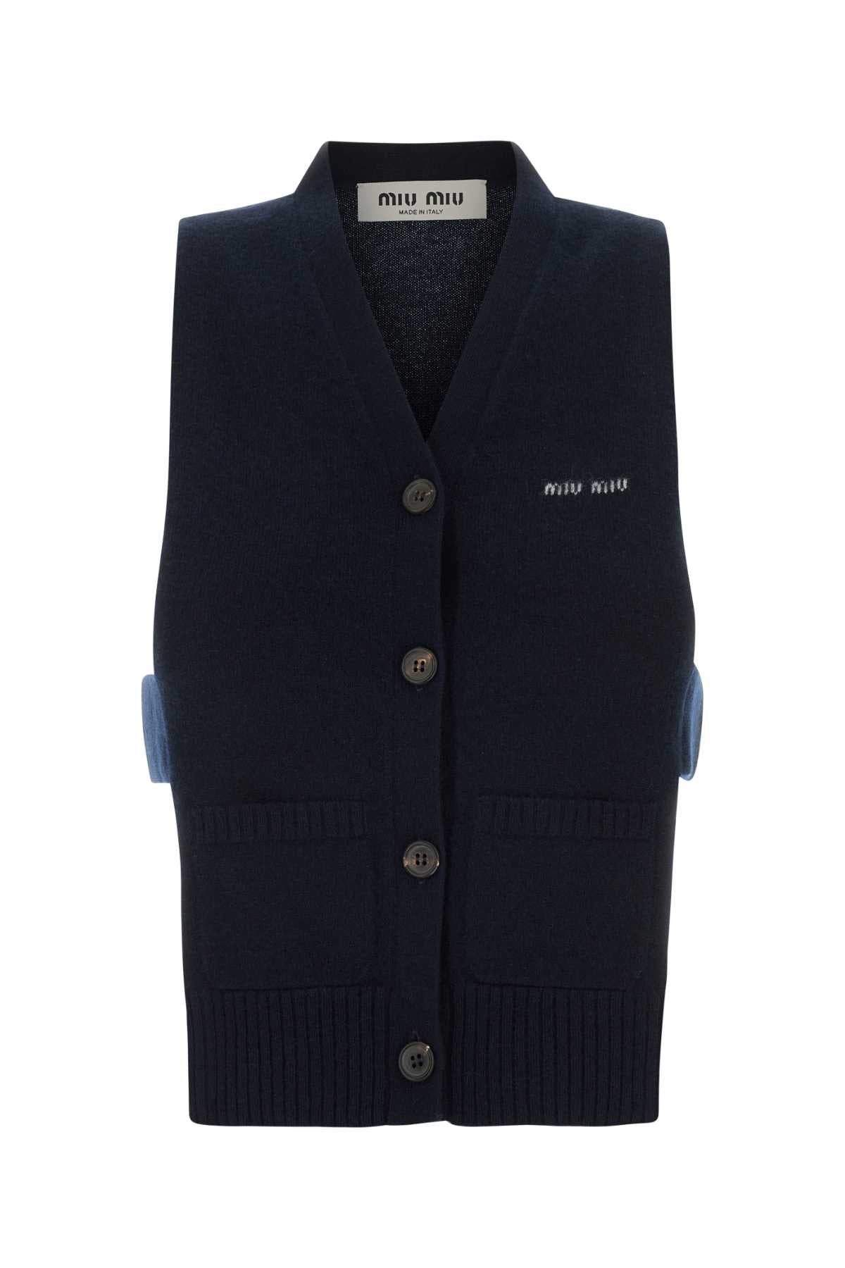 Midnight Blue Cashmere Vest