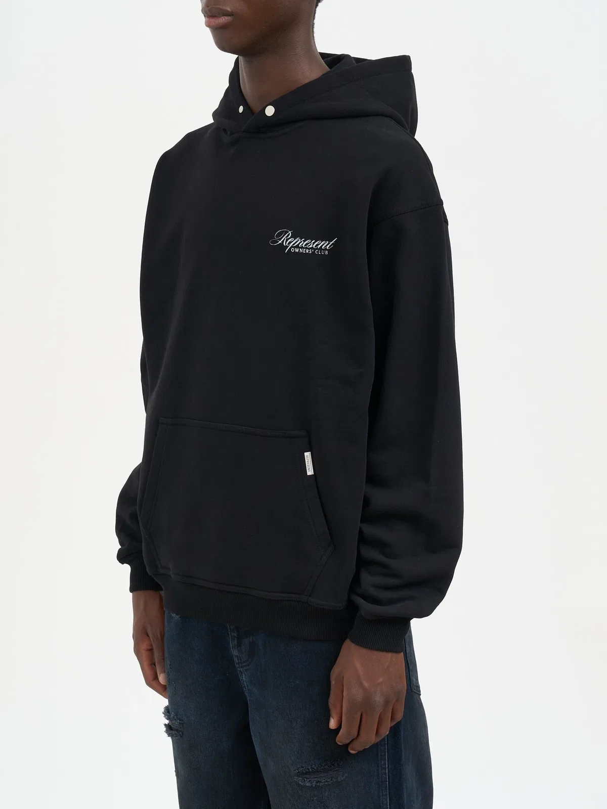 Represent Owners Club Script Hooded Sweatshirt In Black