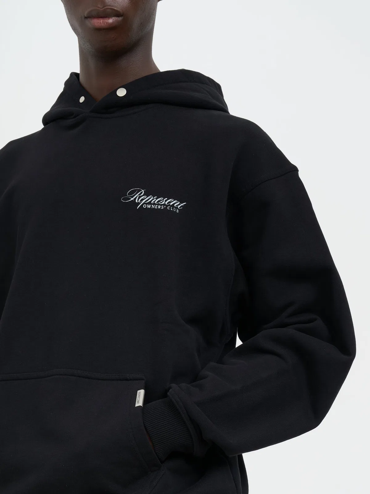 Represent Owners Club Script Hooded Sweatshirt In Black