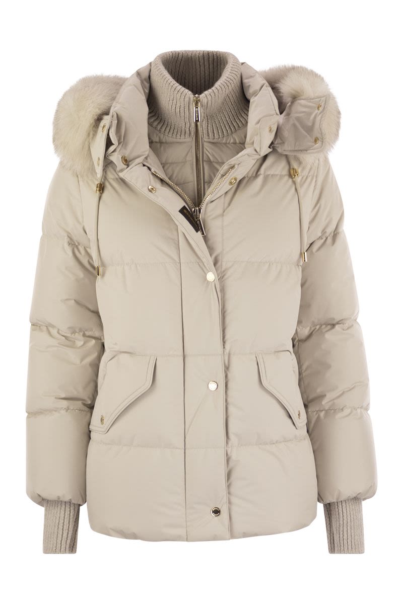 Attica-Stp - Short Down Jacket With Hood And Fur