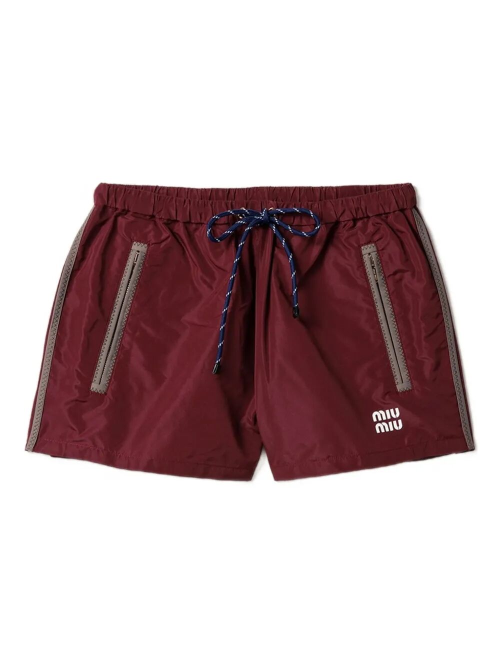 Burgundy Tech Fabric Shorts