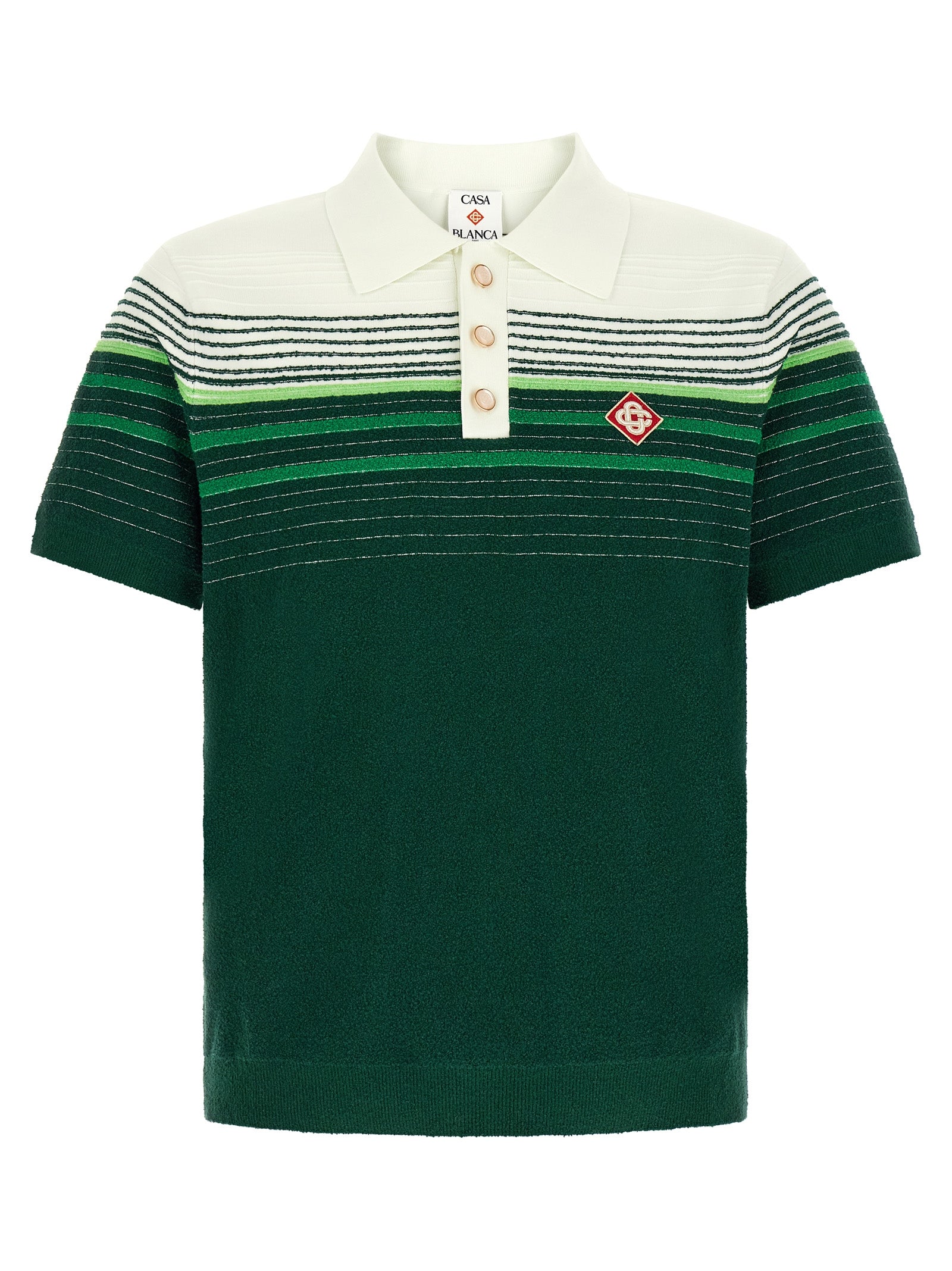 'Bouclé Stripes' Polo Shirt