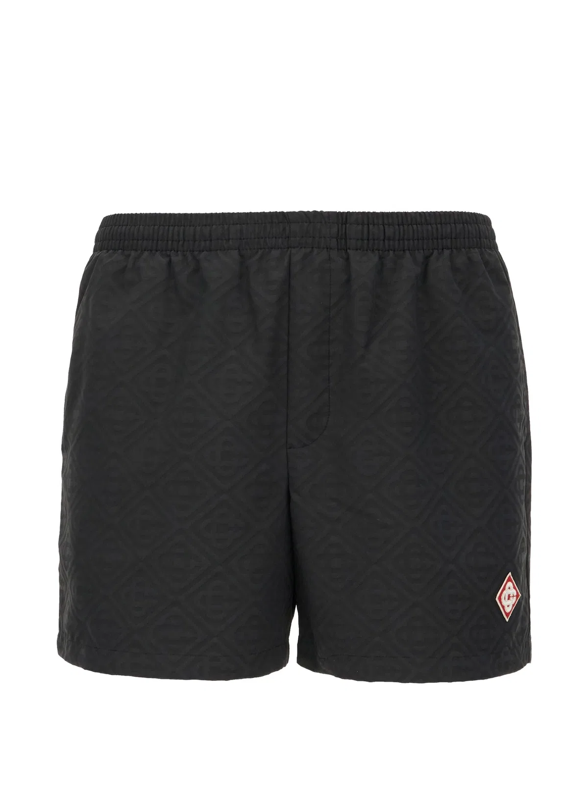 Black Polyester Swimming Shorts