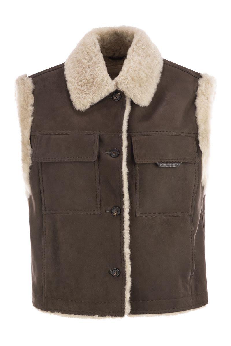 Sleeveless Shearling Outerwear