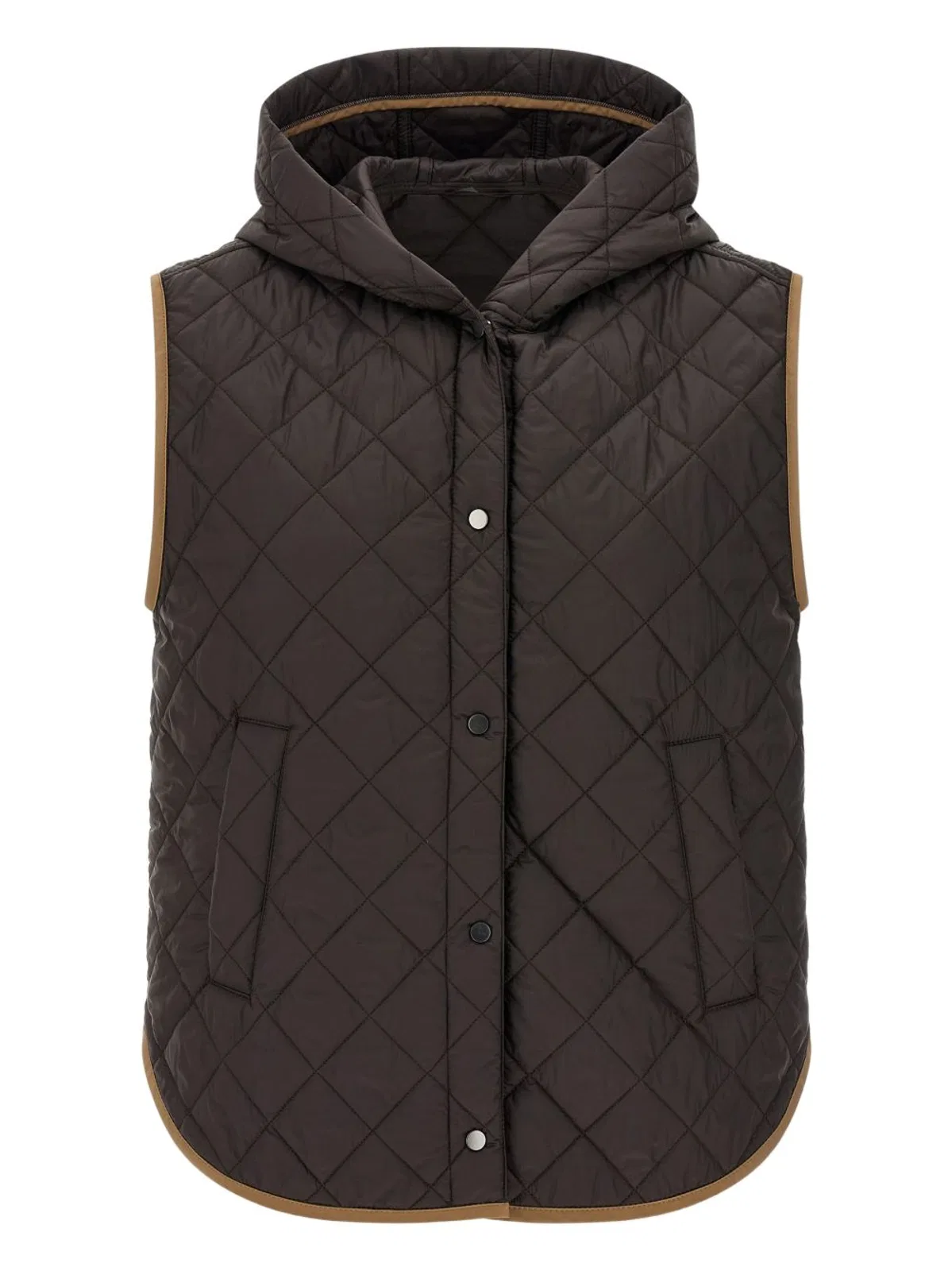 Lightweight Opaque Nylon Quilted Gilet With Thermore® Padding And Hood