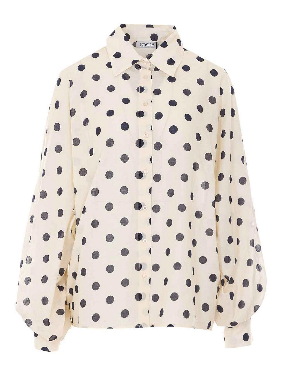 Ecru And Black Antonia Shirt