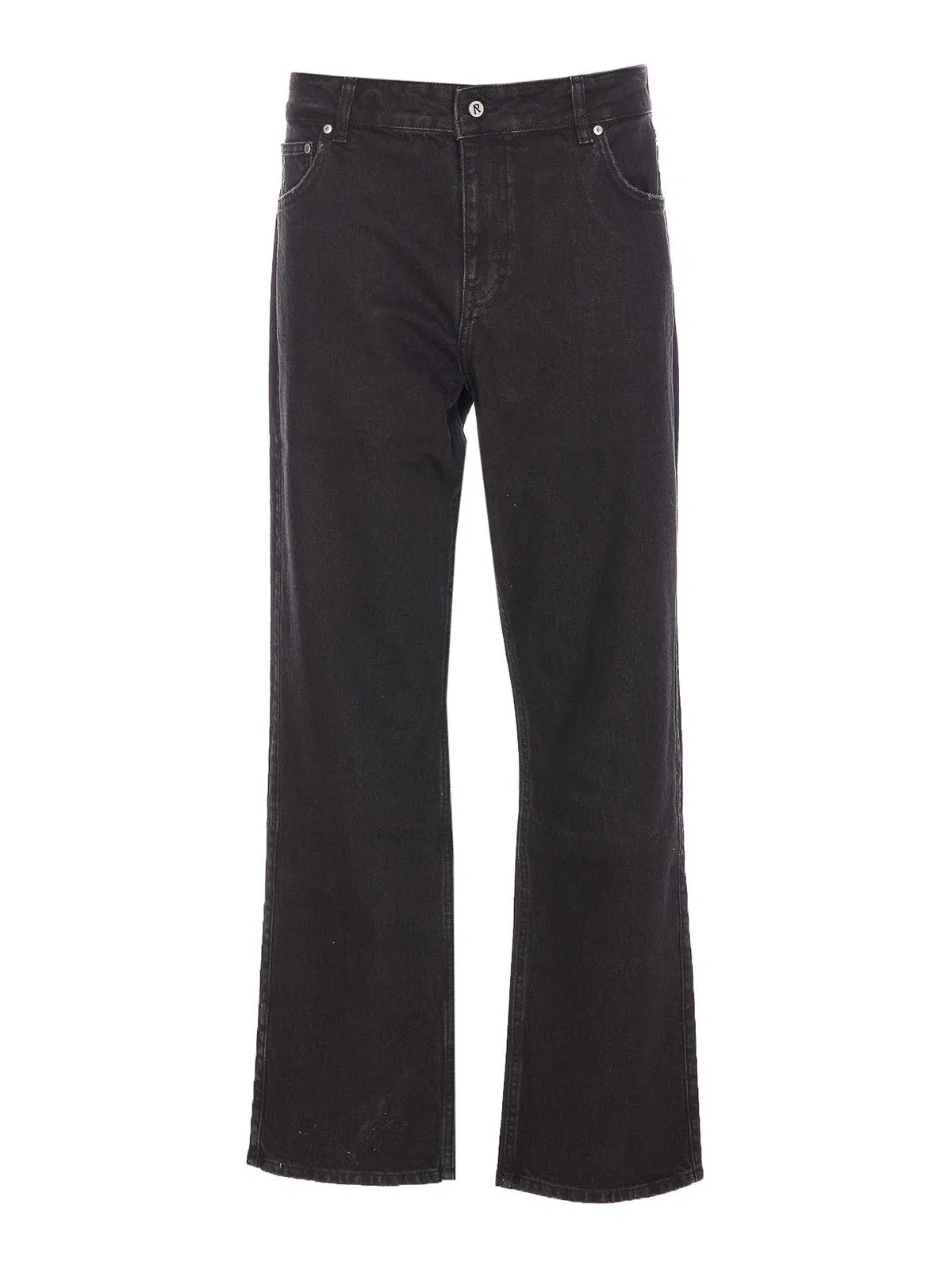 Black R2 Straight Leg Jeans