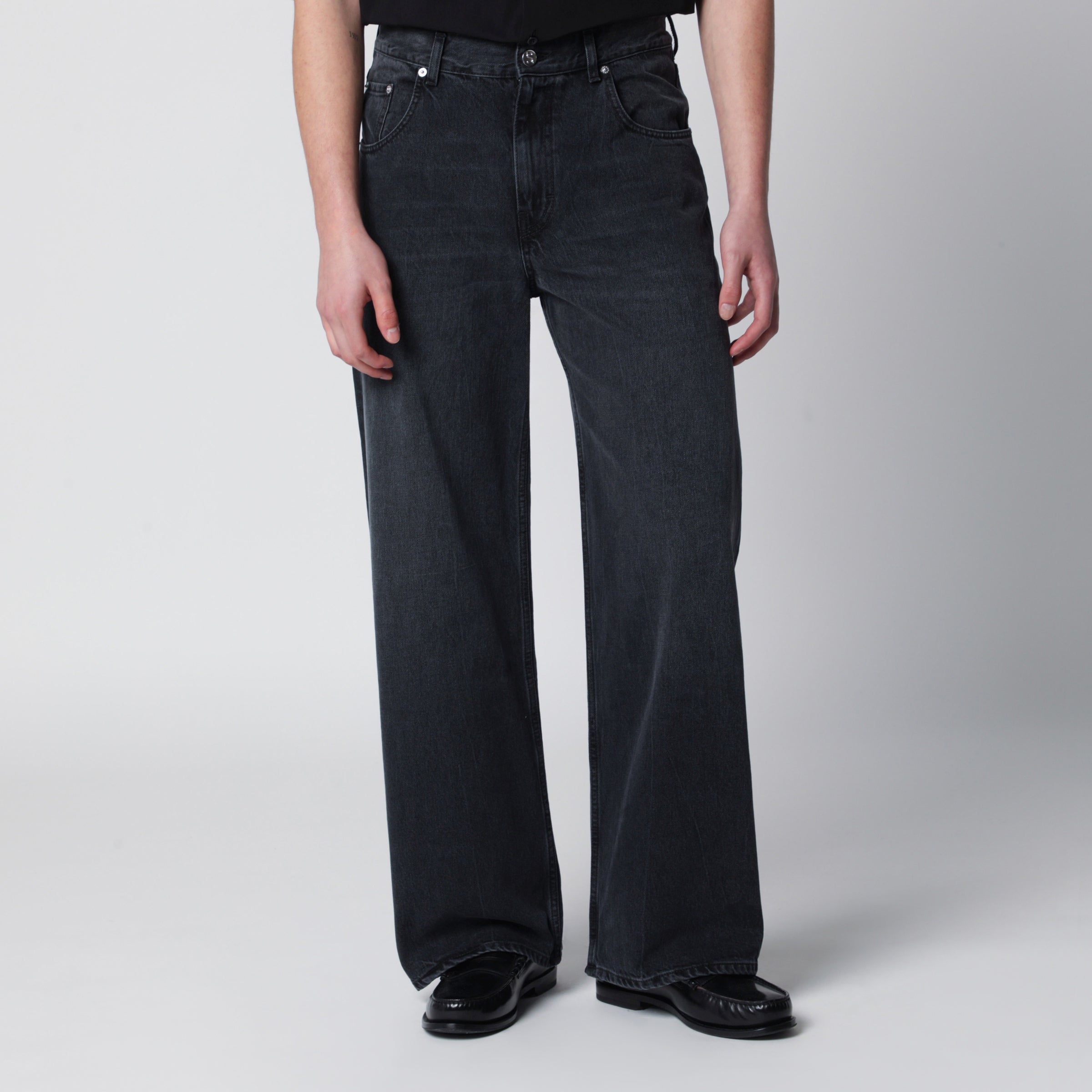 Séfr Relaxed Cut Washed Black Jeans