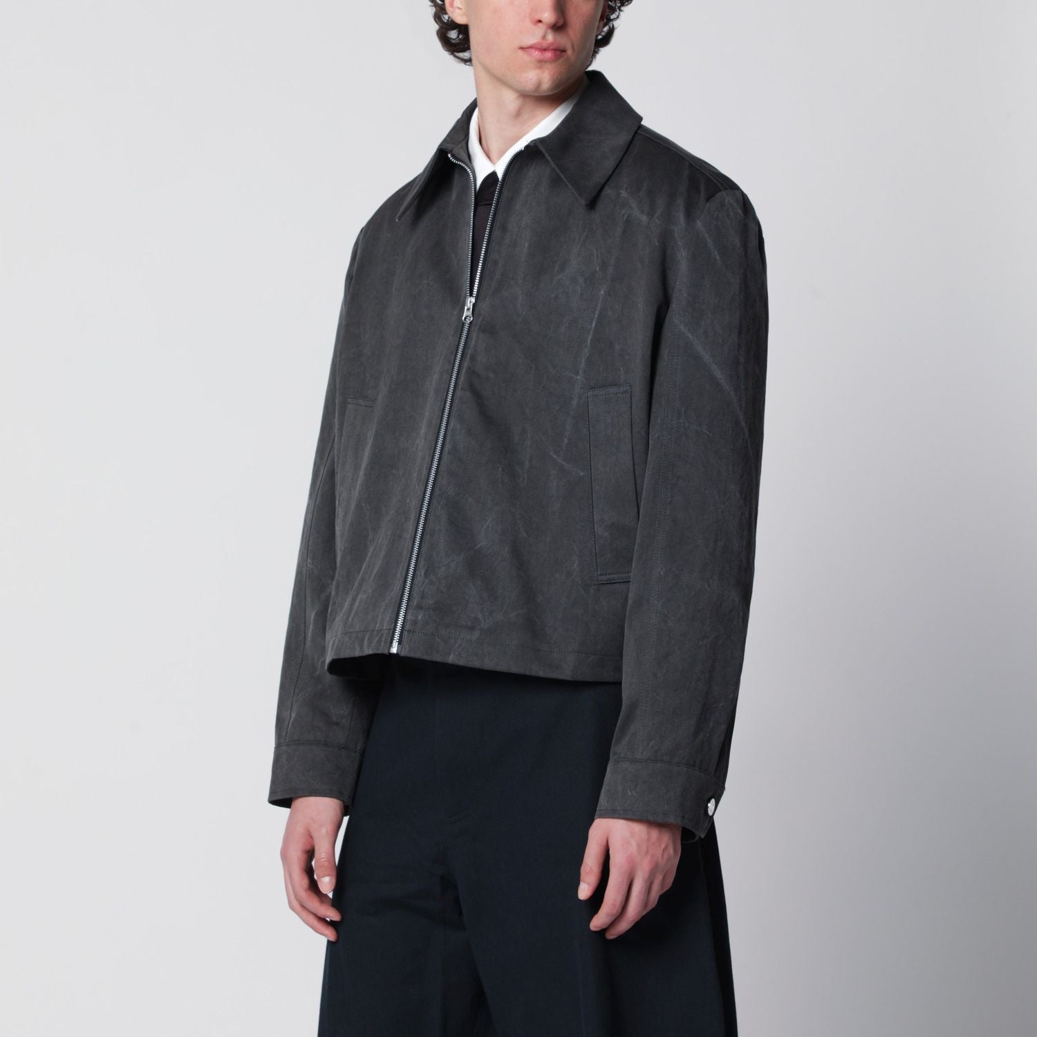 Séfr Washed Grey Tazio Zipup Jacket