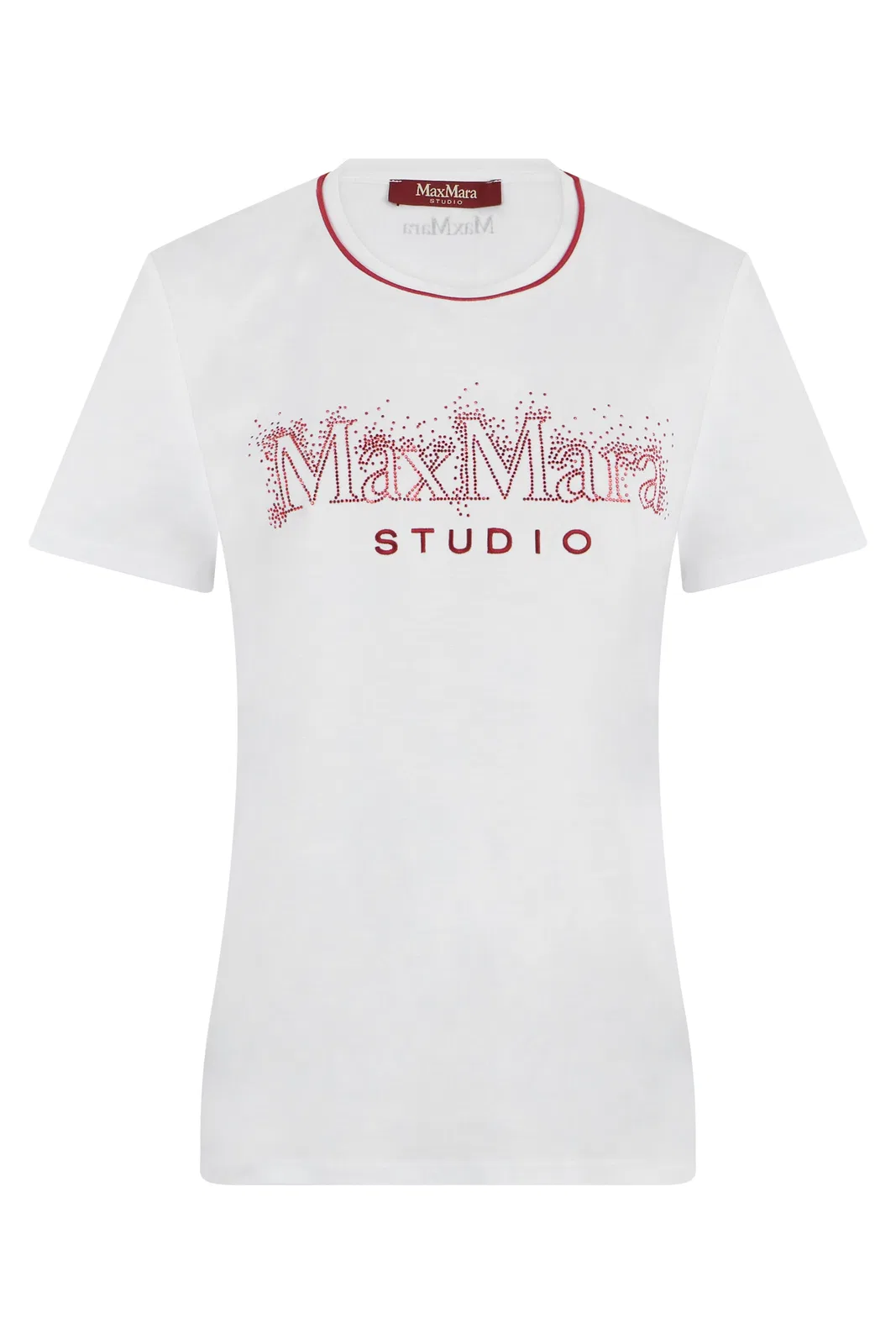 Max Mara Studio Cotton T-shirt With Logo In White