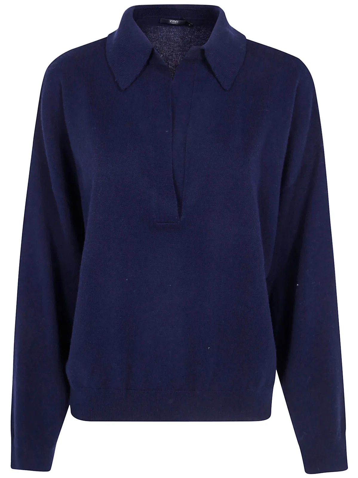 Wool Cashmere Blend Polo Neck Sweater
