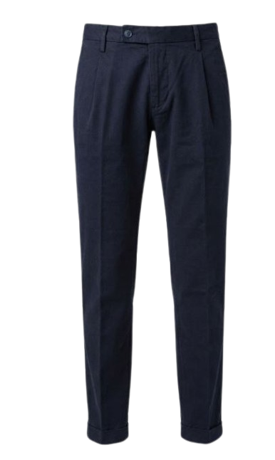Dark Blue Button Fastening Trousers