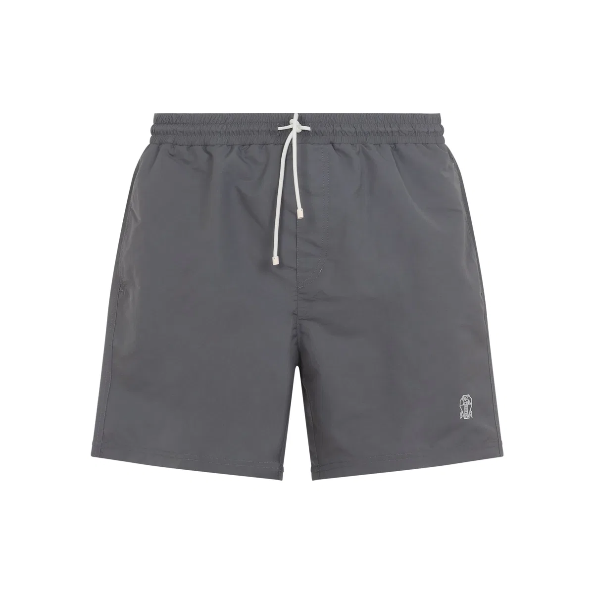 Grey Polyester Swim Shorts