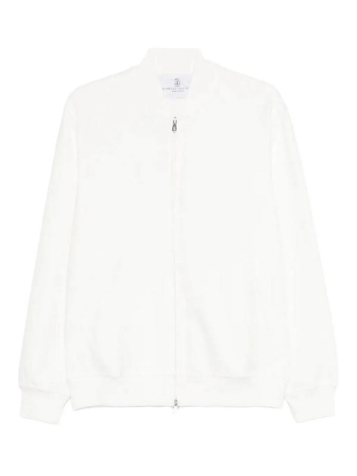 Cream Cotton Polyamide Sweatshirt