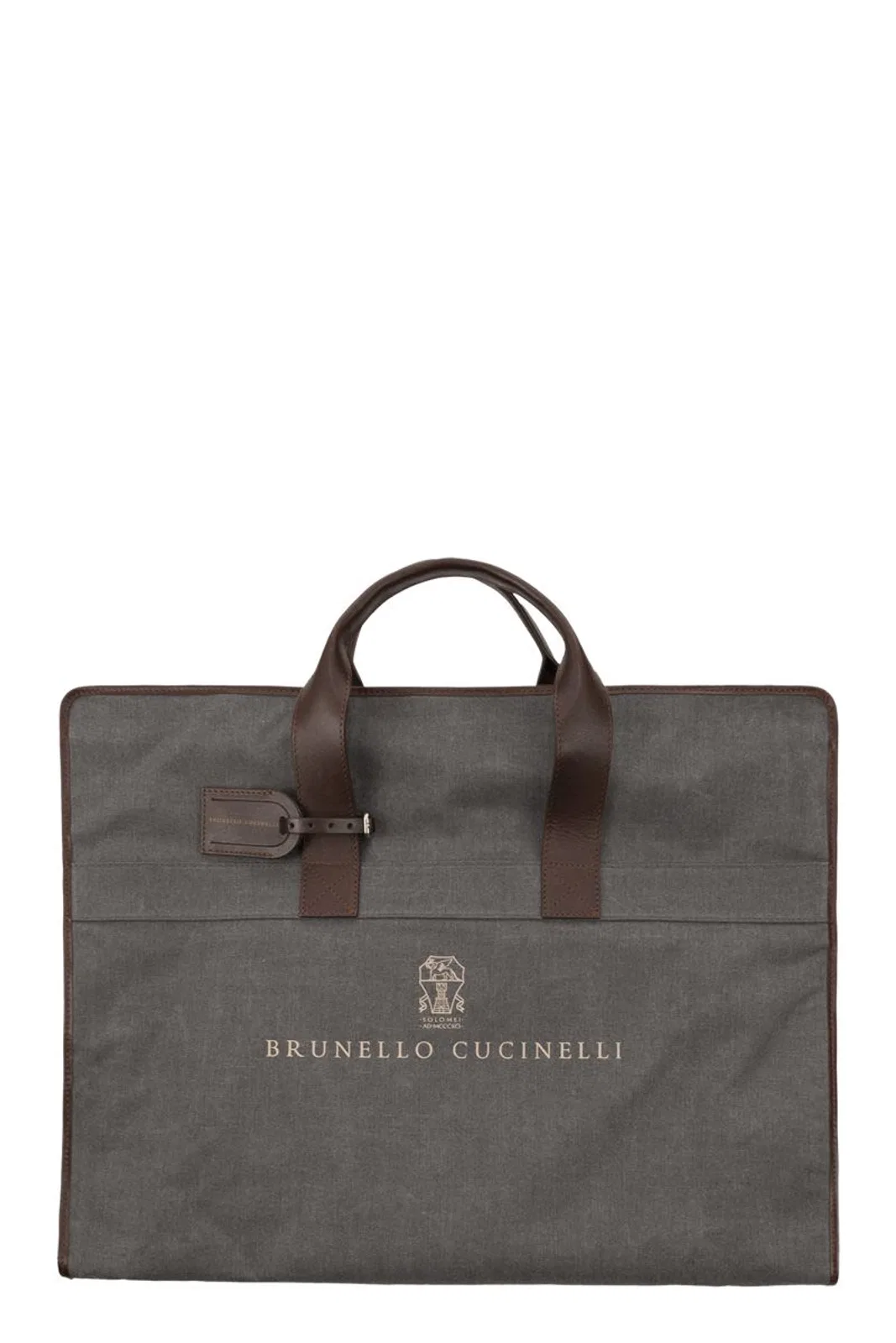 Techno Fabric And Calfskin Garment Bag