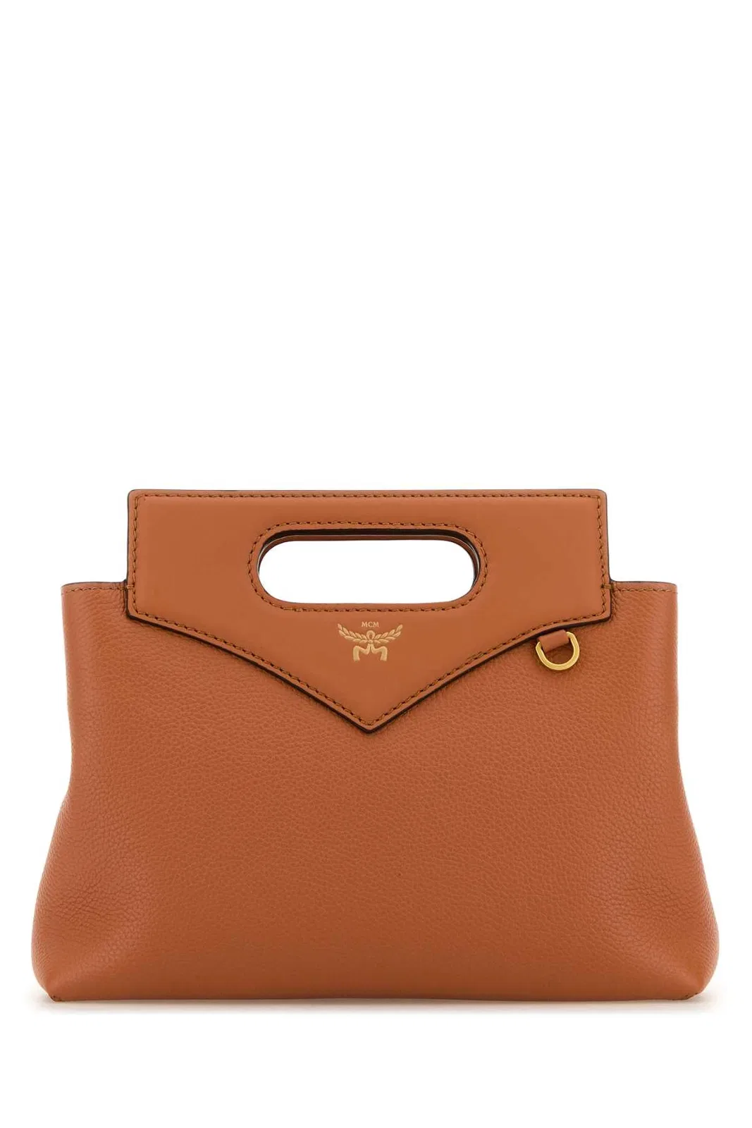 Mcm Caramel Leather Mini Soft Diamond Handbag