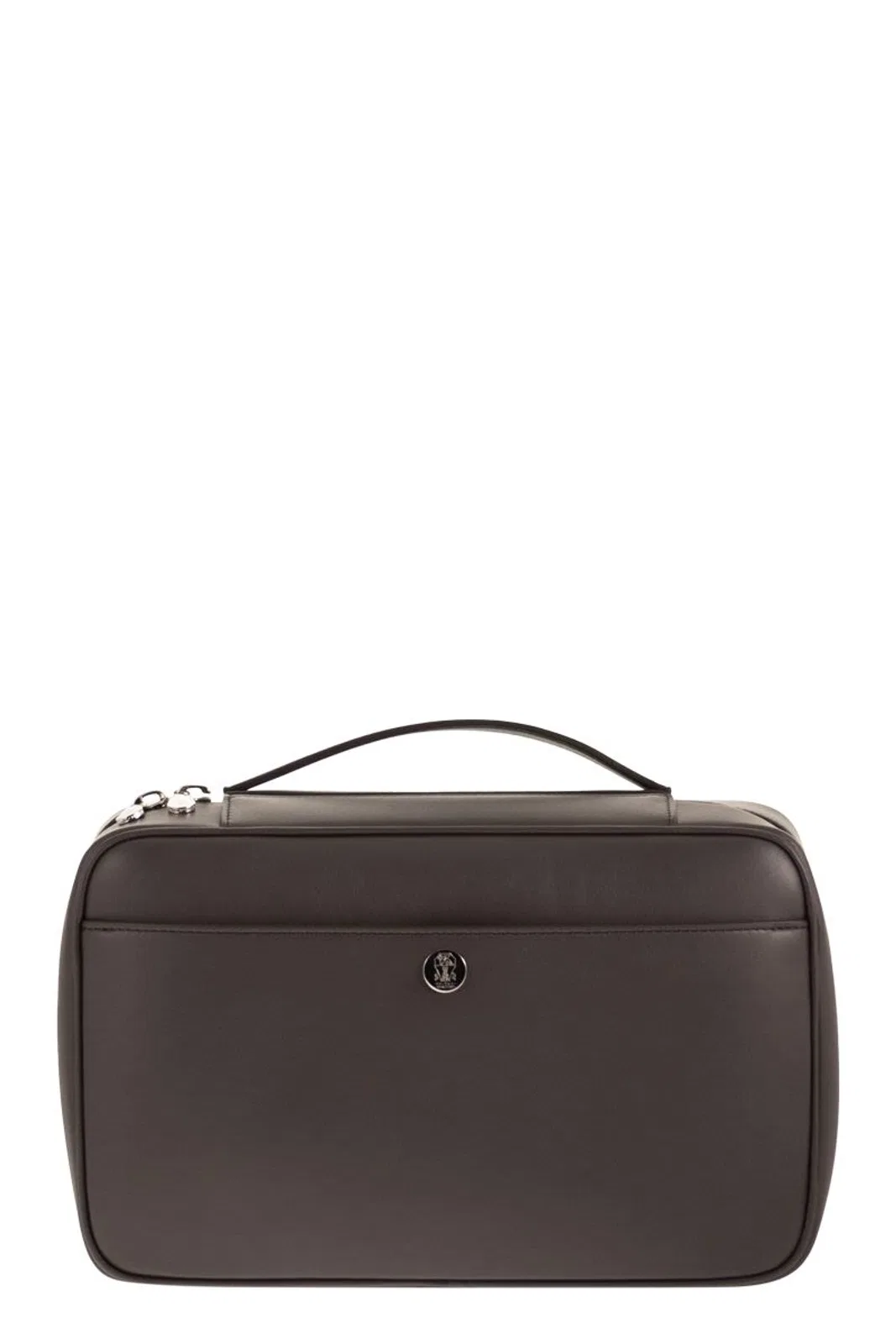Smooth Leather Beauty Case With Logo